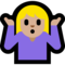 Person Shrugging - Medium Light emoji on Microsoft